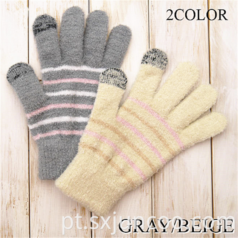 Hot Sale Brushed Winter Outdoor Ladies Warm Gloves